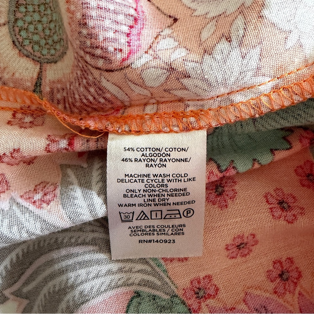 Loft Floral Patchwork Flutter Short Sleeve Dress … - image 8